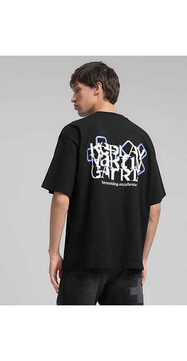 オーバーフィット REPLAY X MARTIN GARRIX ロゴ&レタリング Tシャツ 詳細画像 ブラック 1